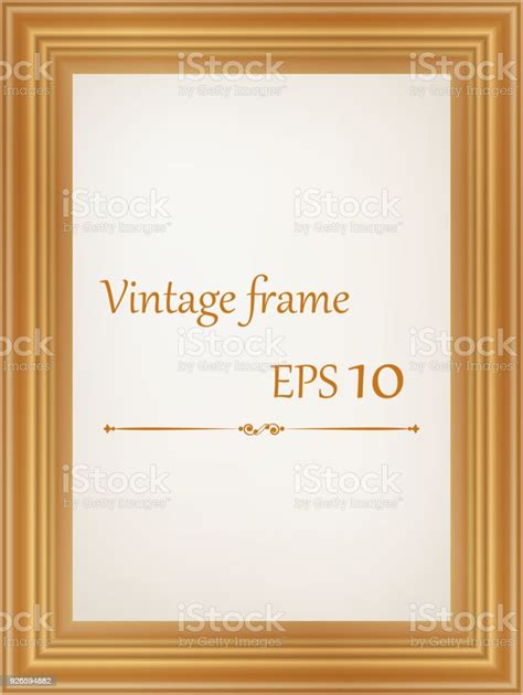 Golden Vintage Frame Stock Illustration - Download Image Now - Abstract, Ancient, Antique - iStock