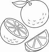 Orange Coloring Colorear Naranja Para Coloriage Dibujo Kleurplaat  sketch template