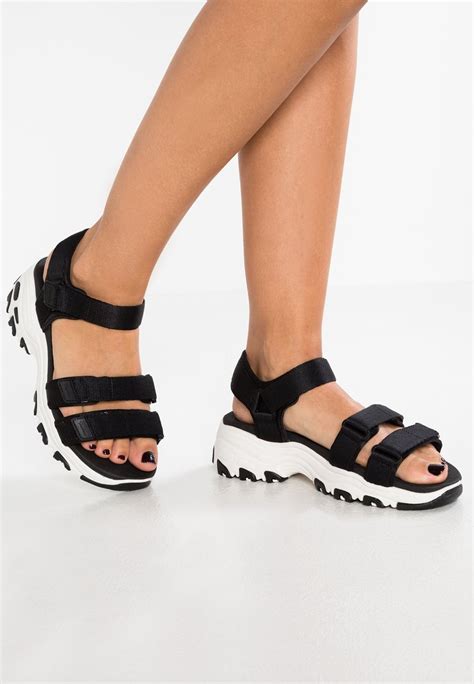 Skechers D'LITES - Outdoorsandalen - black/zwart - Zalando.nl