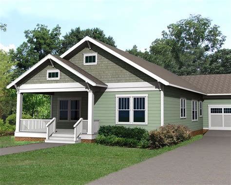 Plan 50132PH: Cozy Bungalow with Attached Garage | Craftsman house plans, Bungalow house plans ...