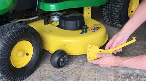 John Deere S130 Level Mower Deck & Spring Tune Up @DIY Boomers - YouTube