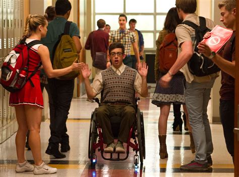 Artie Getting Some High-Five Support from Kitty from Glee First Look ...