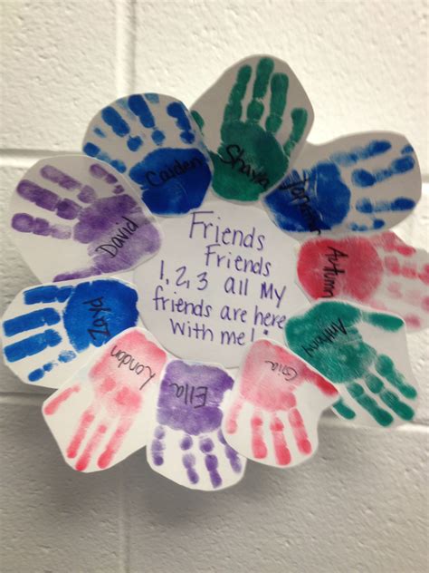 Friendship Wreath - Handprint Flower Craft