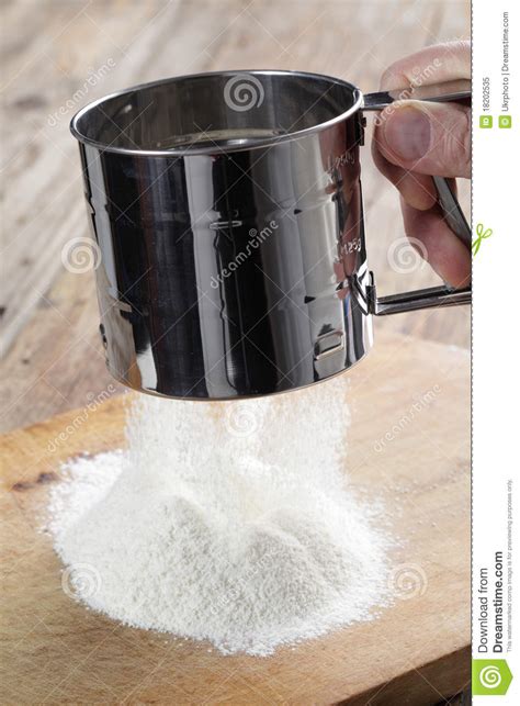 Sifting the flour stock image. Image of sieving, cooking - 18202535