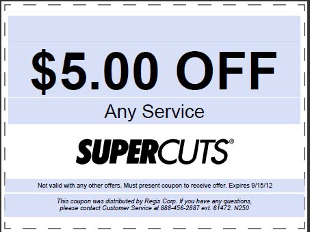 $5 off any haircut at Supercuts • Free Stuff Times Coupons