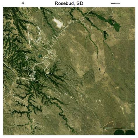 Aerial Photography Map of Rosebud, SD South Dakota