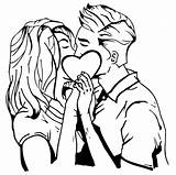 Loving Couple Kissing coloring Page  Free Printable Coloring Pages sketch template