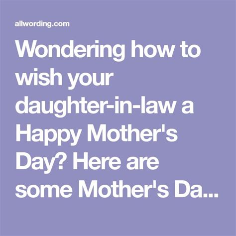 33 Nice Mother's Day Messages For Your Daughter-In-Law | Happy mothers day daughter, Mother day ...