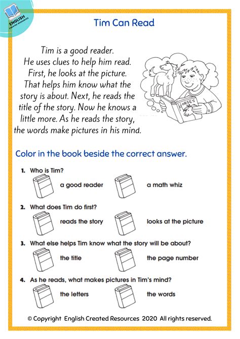 Reading Comprehension Success Grade 1