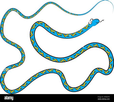 colourful cartoon long snake Stock Photo - Alamy