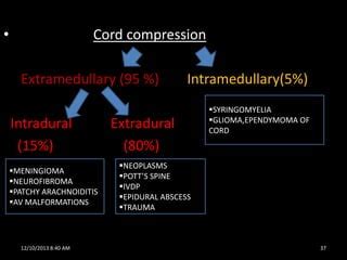 Spinal cord& its lesions,compressive myelopathy | PPT