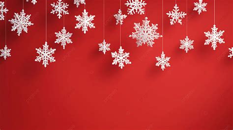 Christmas Seamless Banner With White Hanging Snowflakes With Shadows On ...