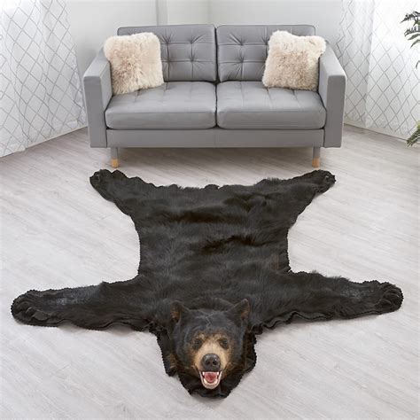 Shop for 5 Foot 11 Inch (182cm) Black Bear Rug #SRU1600623 at Bear Skin Rugs