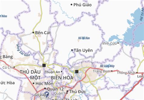 MICHELIN Tân Uyên map - ViaMichelin