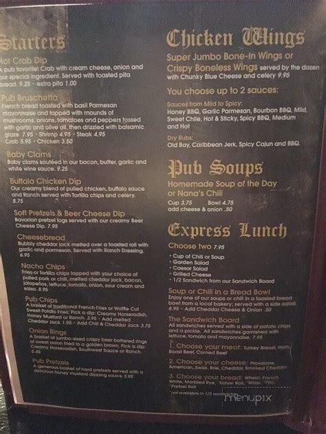 Menu of Market Cross Pub in Carlisle, PA 17013