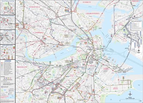 Boston Bus Map - MBTA Bus Map - Ontheworldmap.com