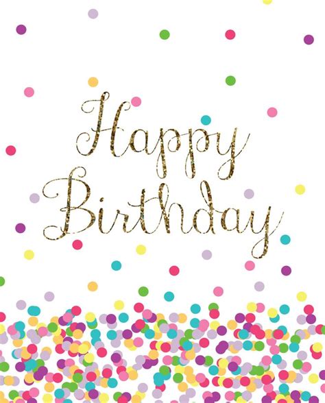 Happy Birthday ConfettiGlitter Art Print by JubileeDesignCo, $20.00 | Happy birthday greetings ...