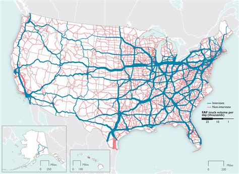 Projected Average Daily Long-Haul Truck Traffic on the National Highway ...