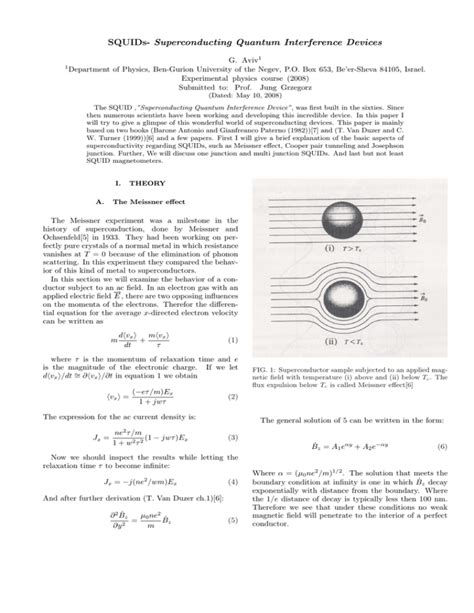 SQUIDs- Superconducting Quantum Interference Devices