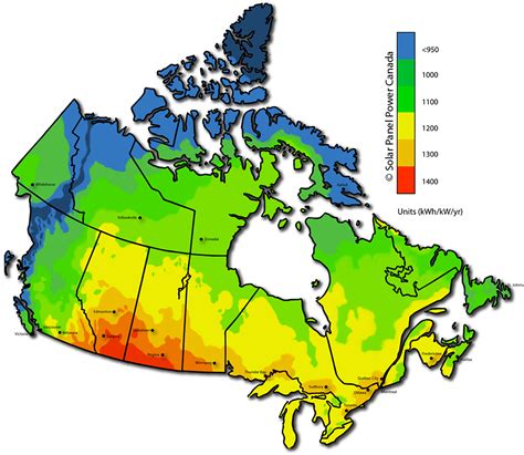 Solar Power Resource Maps Canada (Every Province)