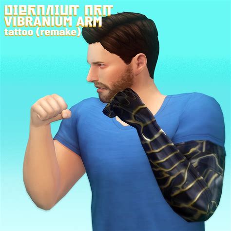 Sims 4 Bucky Barnes metal arm tattoo - The Sims Game