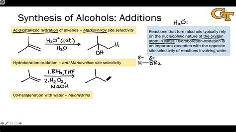 02.08 Synthesis of Alcohols - YouTube