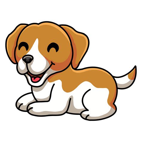 Cute little beagle dog cartoon 15380820 Vector Art at Vecteezy