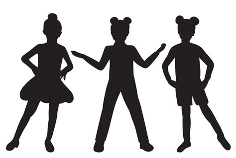 Premium Vector | Children dancing silhouette on white background isolated vector