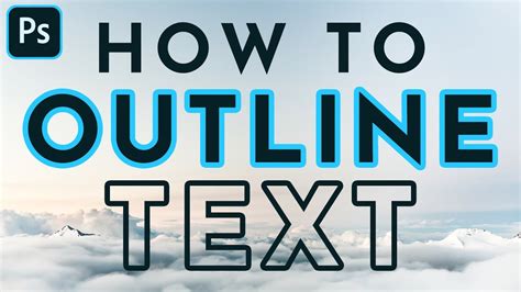 Outline Text Photoshop Tutorial - YouTube