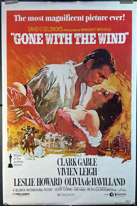 GONE WITH THE WIND, Original Classic Vintage Movie Poster - Original Vintage Movie Posters