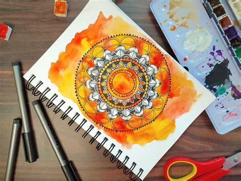 Watercolor Mandala | Watercolor mandala, Watercolor paintings tutorials ...