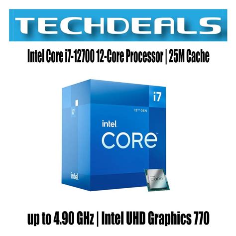 Intel Core i7-12700 12-Core Processor | 25M Cache | up to 4.90 GHz | Intel UHD Graphics 770 ...