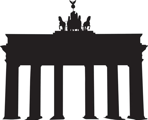 Brandenburg gate silhouette in Berlin on a white background 21956660 Vector Art at Vecteezy