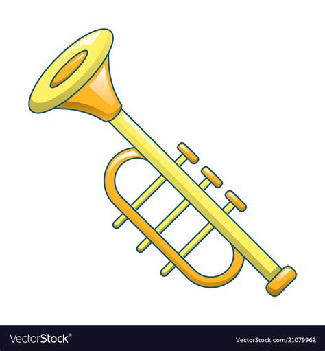 Trumpet icon cartoon style Royalty Free Vector Image