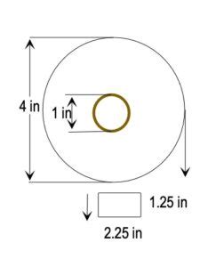 Shop 2.25in X 1in Topcoat DT Barcode Label, 1375 Labels/Roll