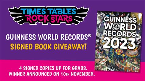 Guinness World Records on Twitter: "RT @TTRockStars: GUINNESS WORLD RECORDS 2023 BOOK GIVEAWAY📚️ ...