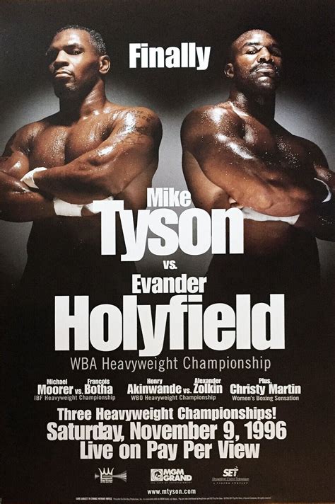 Mike Tyson vs. Evander Holyfield I (1996) | The Poster Database (TPDb)