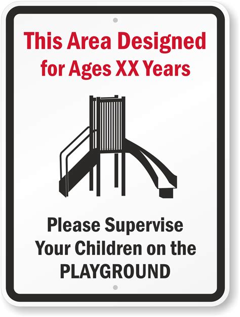 Playground Rules Signs | Age Wise Playground Area Signs