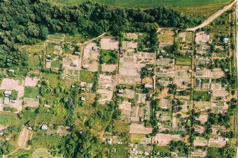 Premium Photo | Small european city aerial view of town village cityscape skyline in summer ...