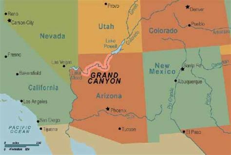 Grand Canyon North America Map - Gisele Ermentrude