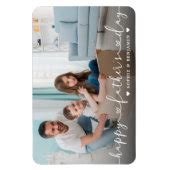 Happy Father's Day Calligraphy Photo Magnet | Zazzle
