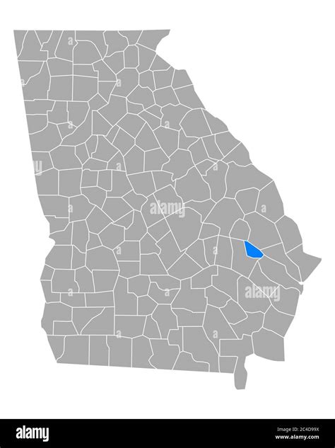 Map of Evans in Georgia Stock Photo - Alamy