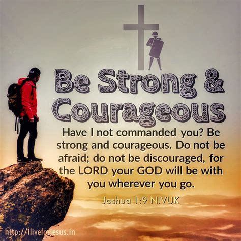 Be Strong and Courageous - I Live For JESUS