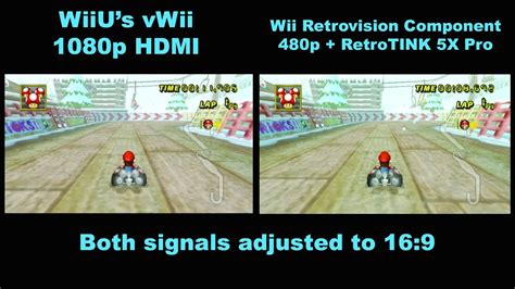 PairaGamers: "WiiU's vWii HDMI 1080p vs Wii w/Retrovision Component + RetroTINK 5X Pro V2.39 FW ...