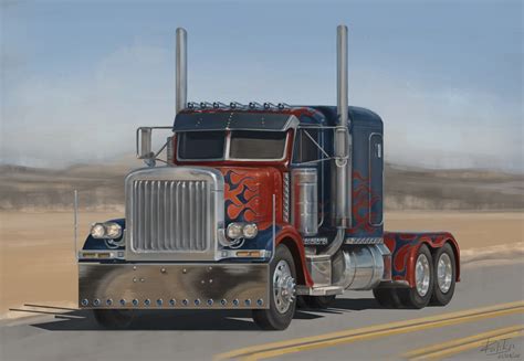 ArtStation - Optimus Prime Truck _ Study