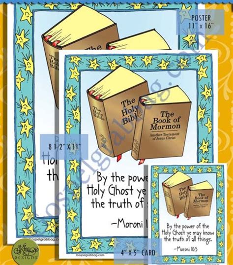 TESTIMONY Scripture Poster/card Set Moroni 10:5 by the - Etsy