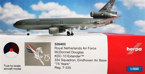 535403 Herpa Wings 1:500 Royal Netherlands Air Force McDonnell Douglas KDC-10 Extender - 334 ...