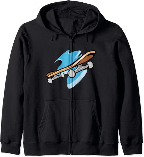 Skateboard Zip Hoodie : Amazon.co.uk: Fashion