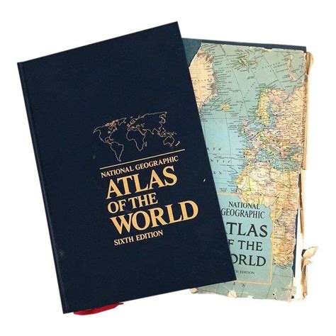 Vintage Atlas of the World Books - A Pair | Atlas book, Colorful map, Books