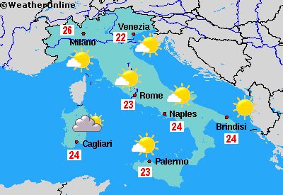 italy: weather in italy today